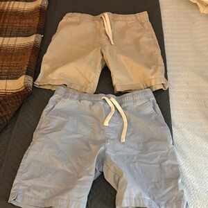 Goodfellow & Co. Mens sz Small Drawstring Khaki Cotton Shorts -Tan and Lt Blue